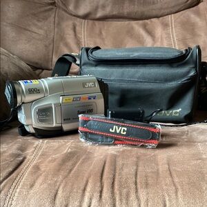 Silver Camcorder with Bag JVC